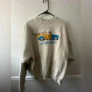 Embroidered Woodie Rags crewneck sweater
